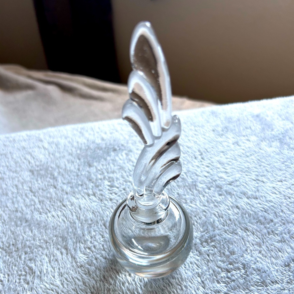 vintage glass perfume bottle with glass dauber